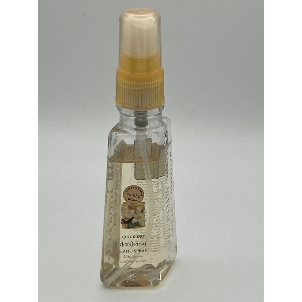 Bath & Body Works Vanilla Bean Anti-Bacterial Hand Spray Quick Dry Vintage 3oz